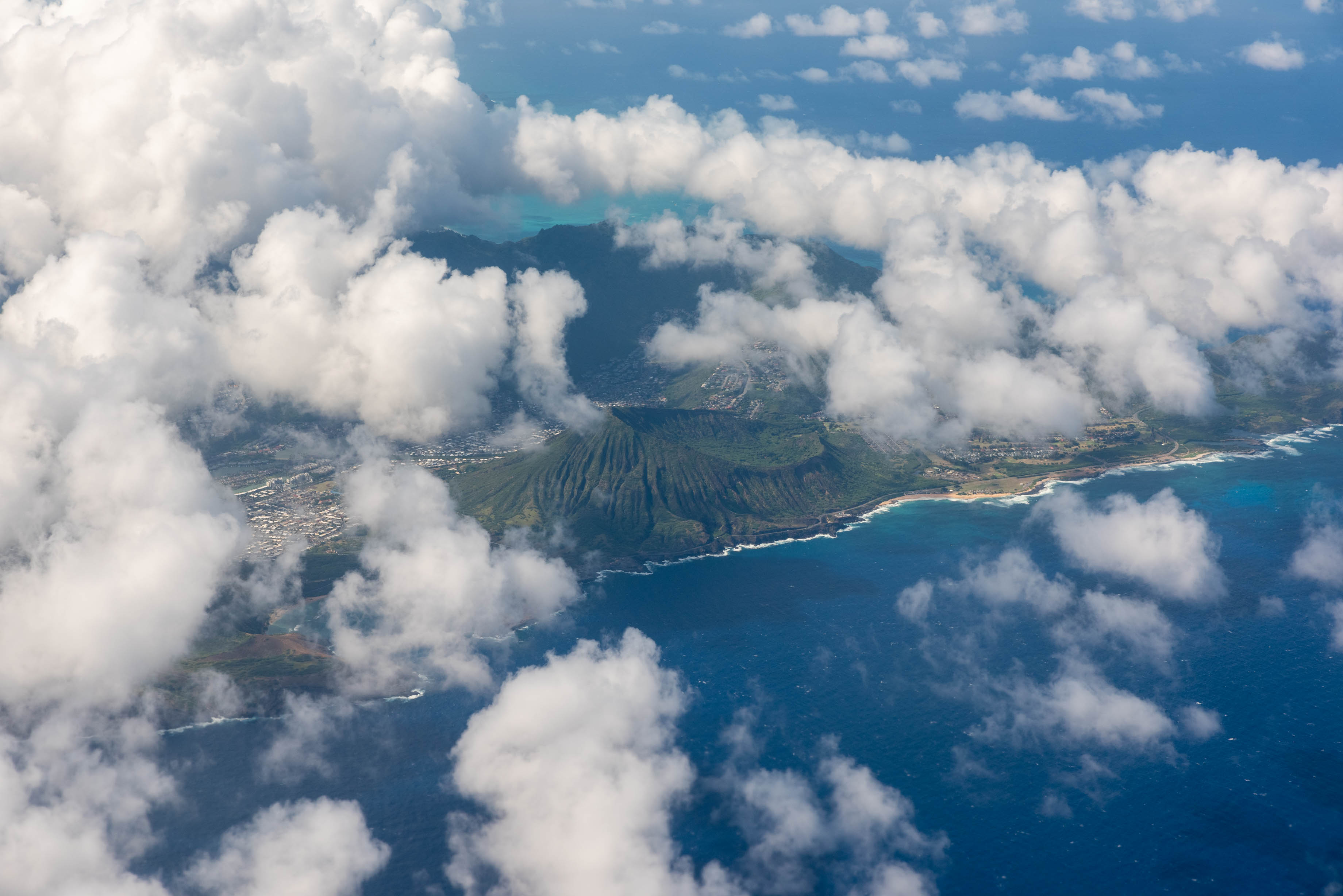 Koko Crater, aerial view
